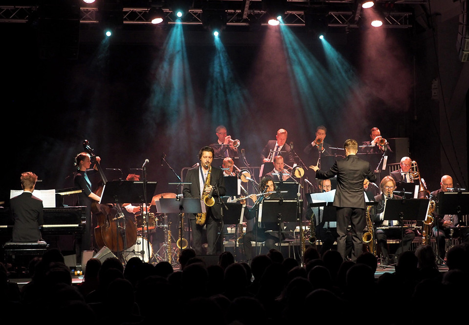 Jazzorkester. Fotografi.