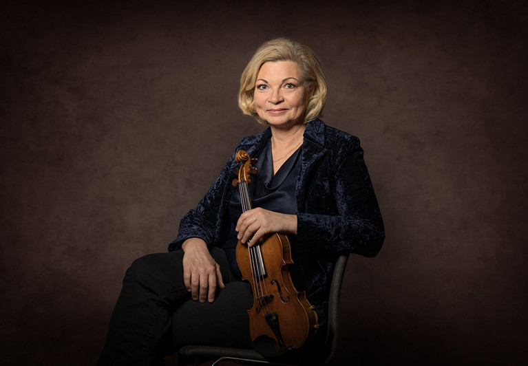 Blurry photo of the foyer on the forst balcony.